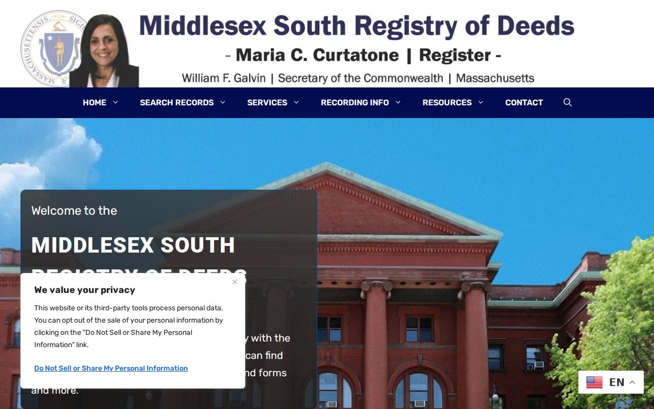 Burlington residents directory Middlesex South grantor index