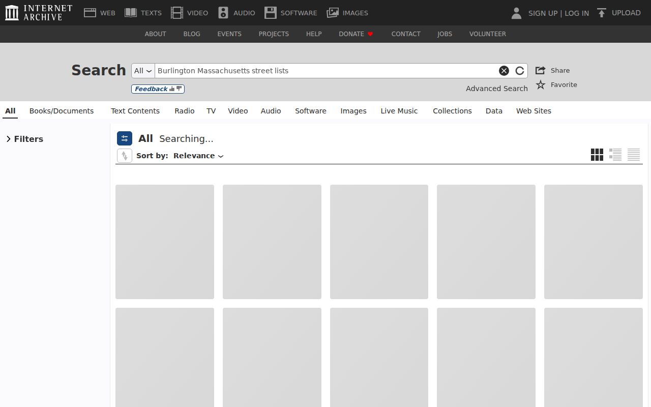 Burlington city directory street-list search on Internet Archive